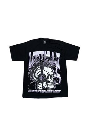 Lost Hills Shirt Black Skull Get Out Or Get Lost Graphic Tee Made USA Streetwear